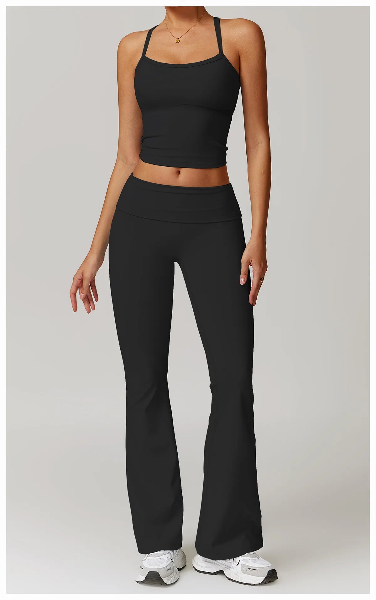 Women Yoga Set Crop Leggings