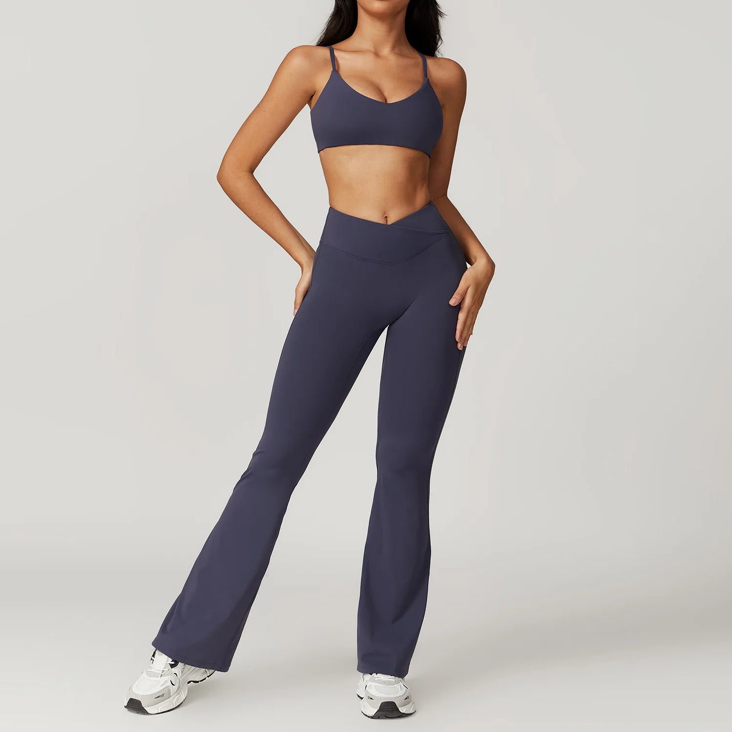Women Yoga Set Crop Top Leggings