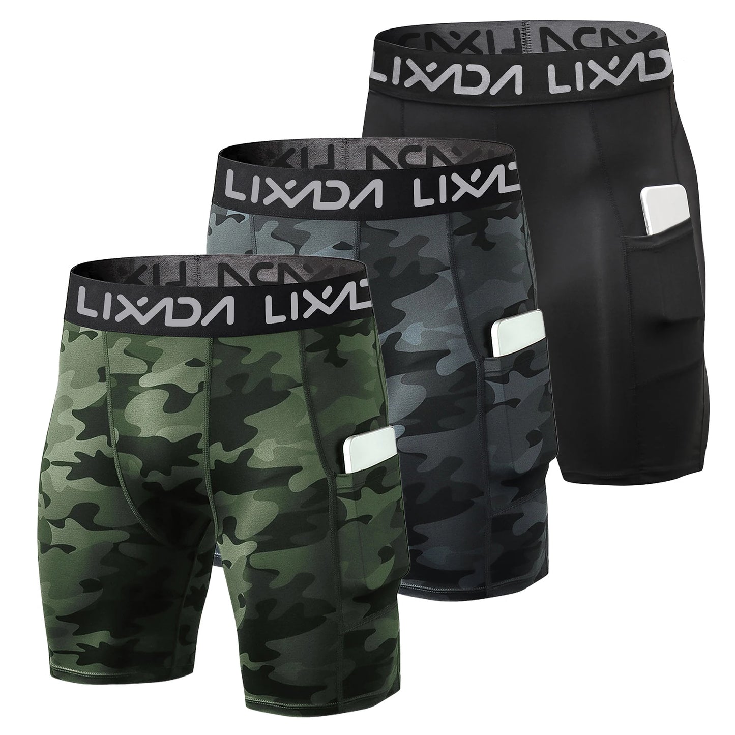 Men Sports Shorts Workout 3 Pack