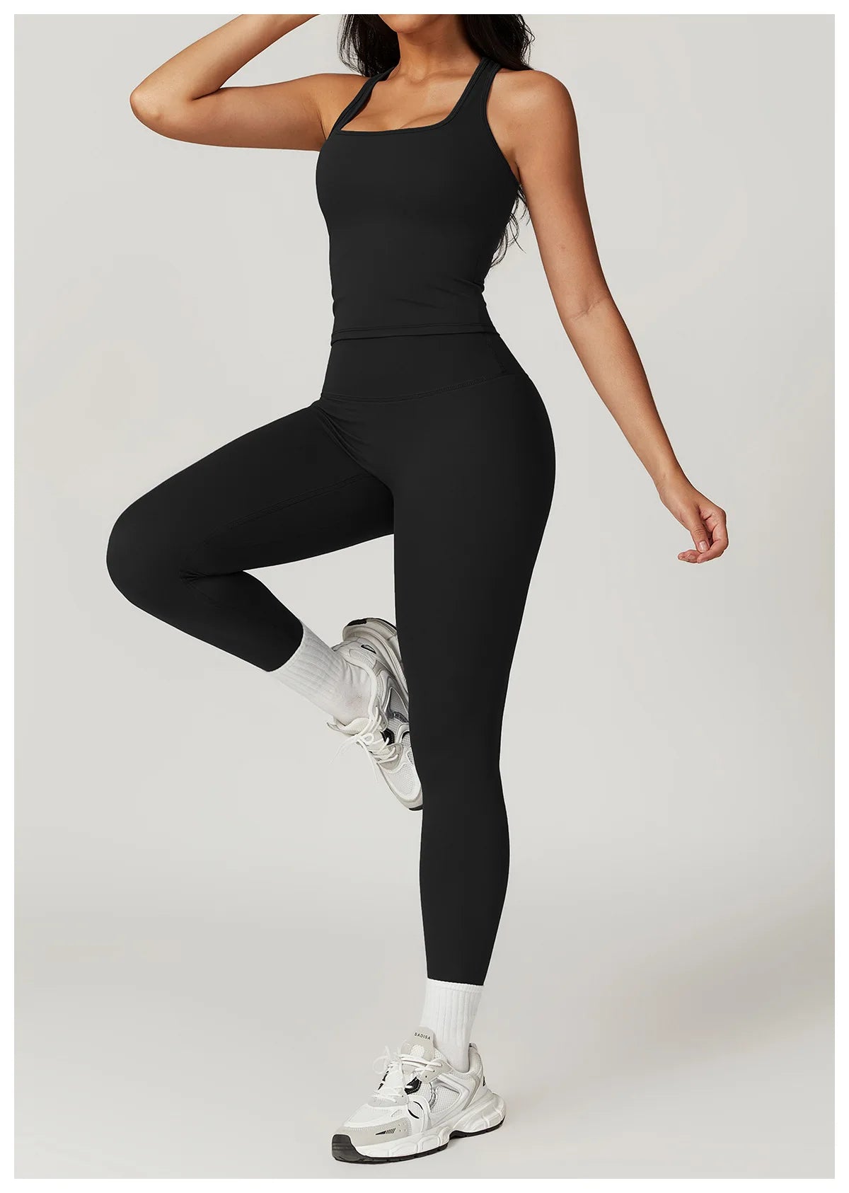 Women Yoga Set Leggings Skirt