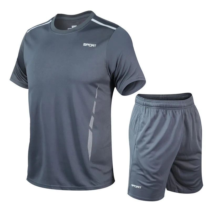 Men Running Set Shirt Shorts