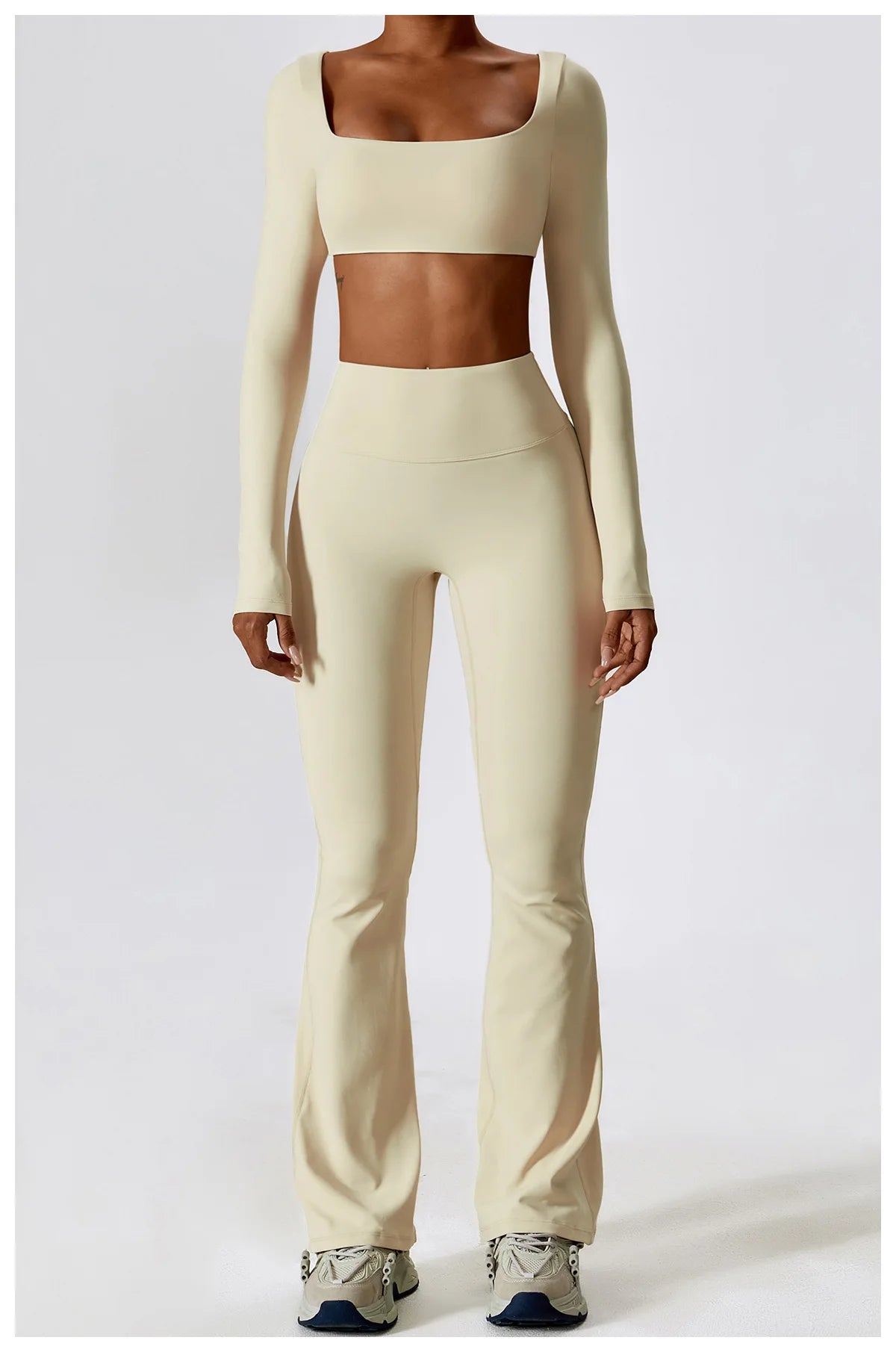 Women Tracksuit Yoga Set Crop Leggings