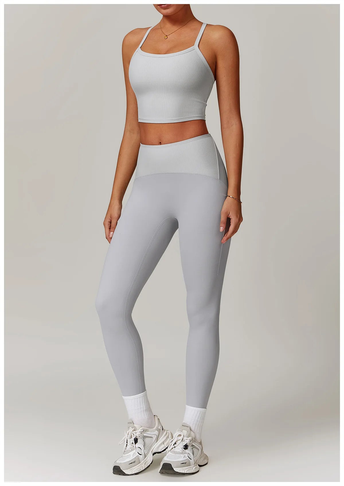 Women Yoga Set Jacket Bra Leggings