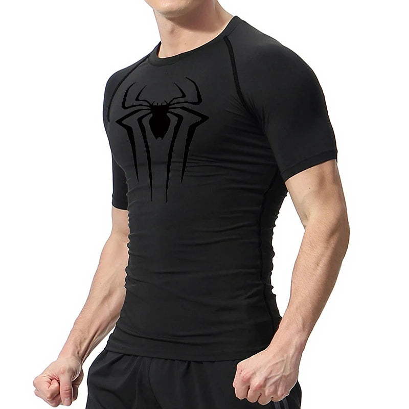 Men Rash Guard Shirt Short Sleeve