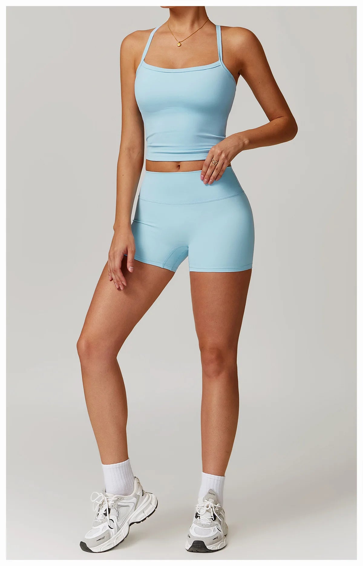 Women Yoga Set Crop Leggings