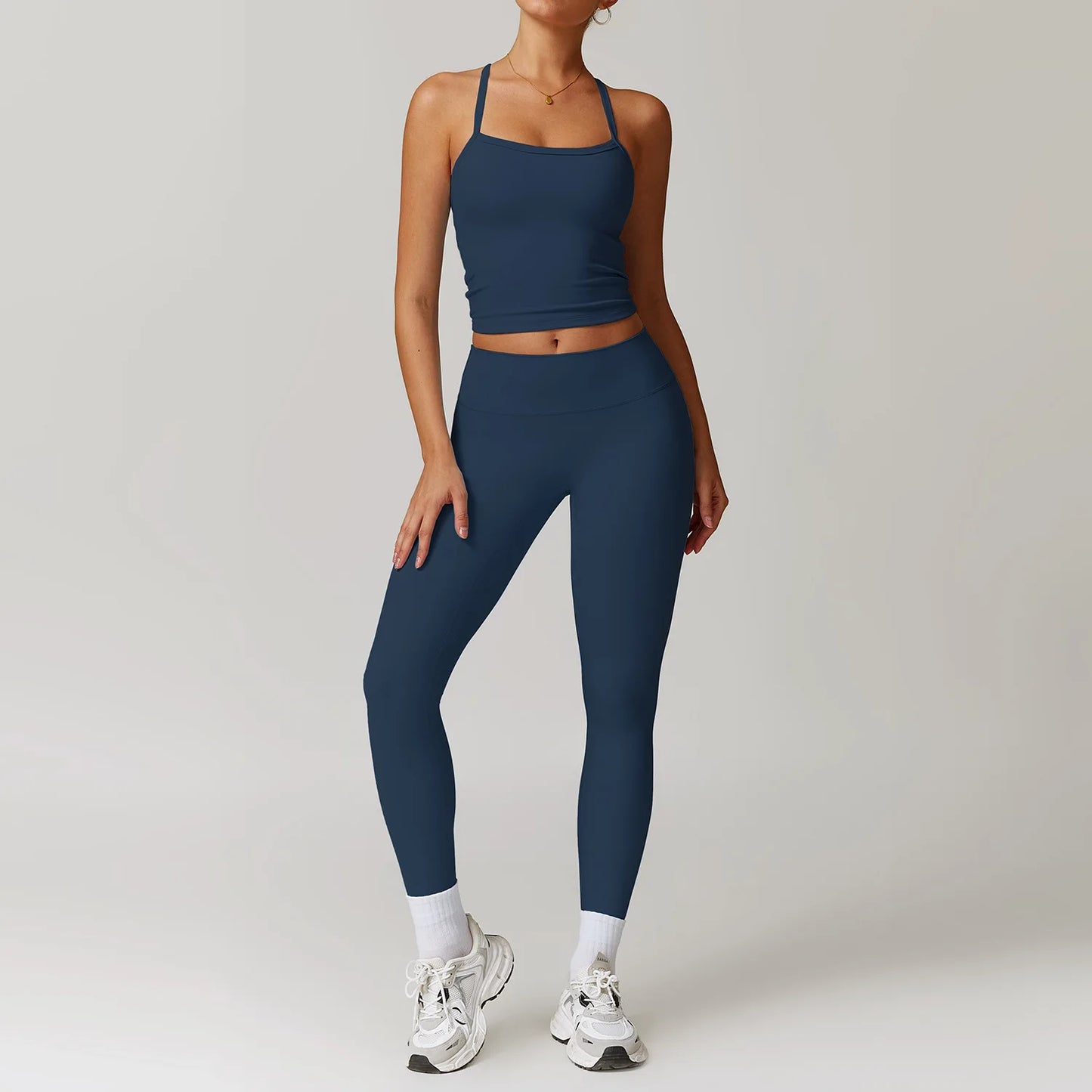 Women Yoga Set Crop Leggings