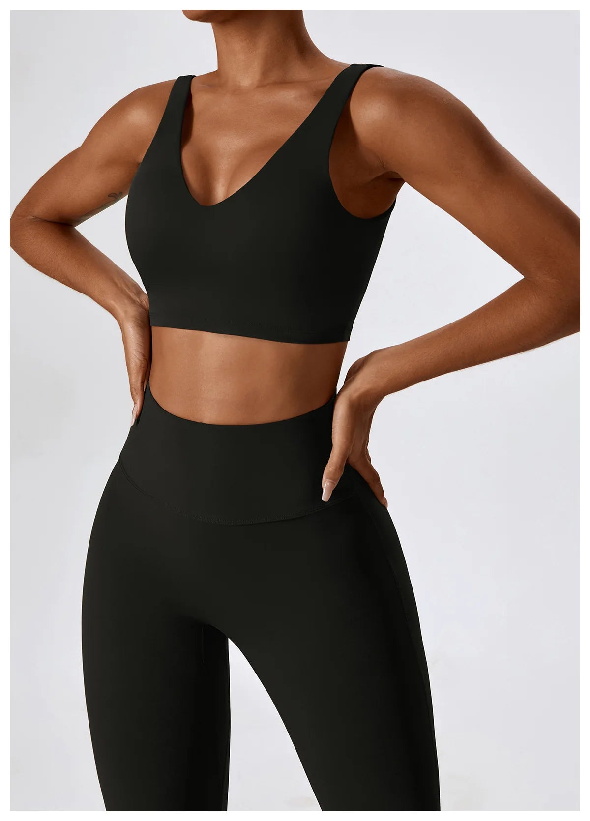 Women Tracksuit Yoga Set Crop Leggings
