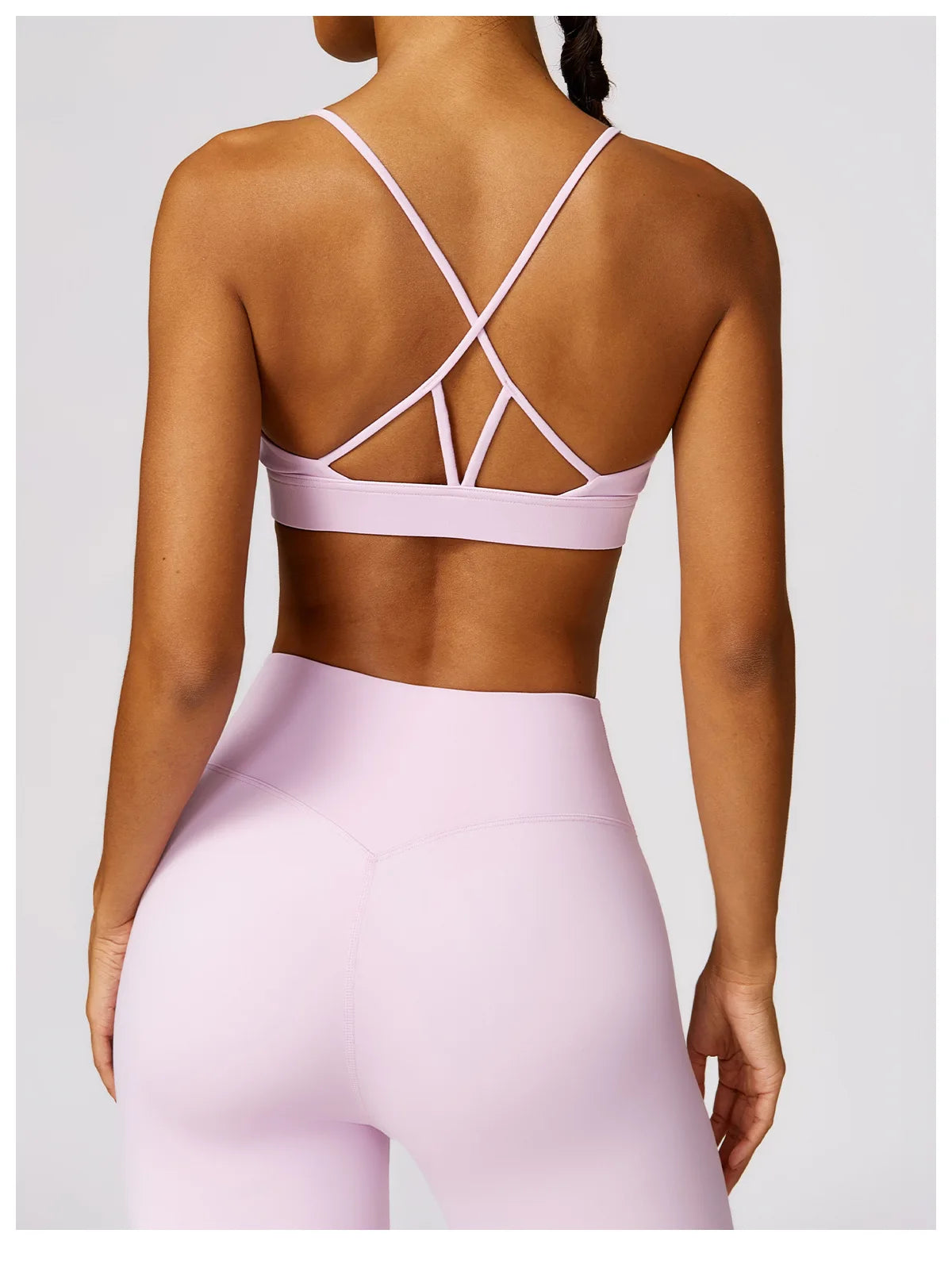Women Yoga Set Pink Short Sleeve