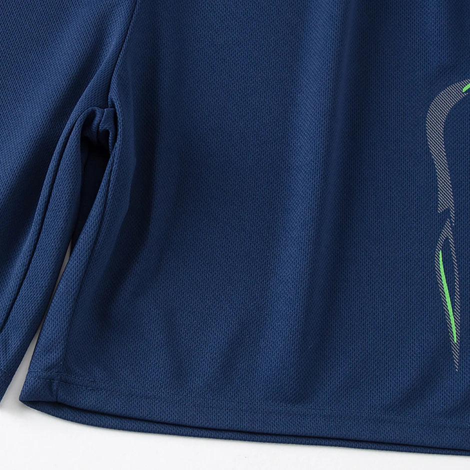 Men Sports Set Mesh Shirt Shorts