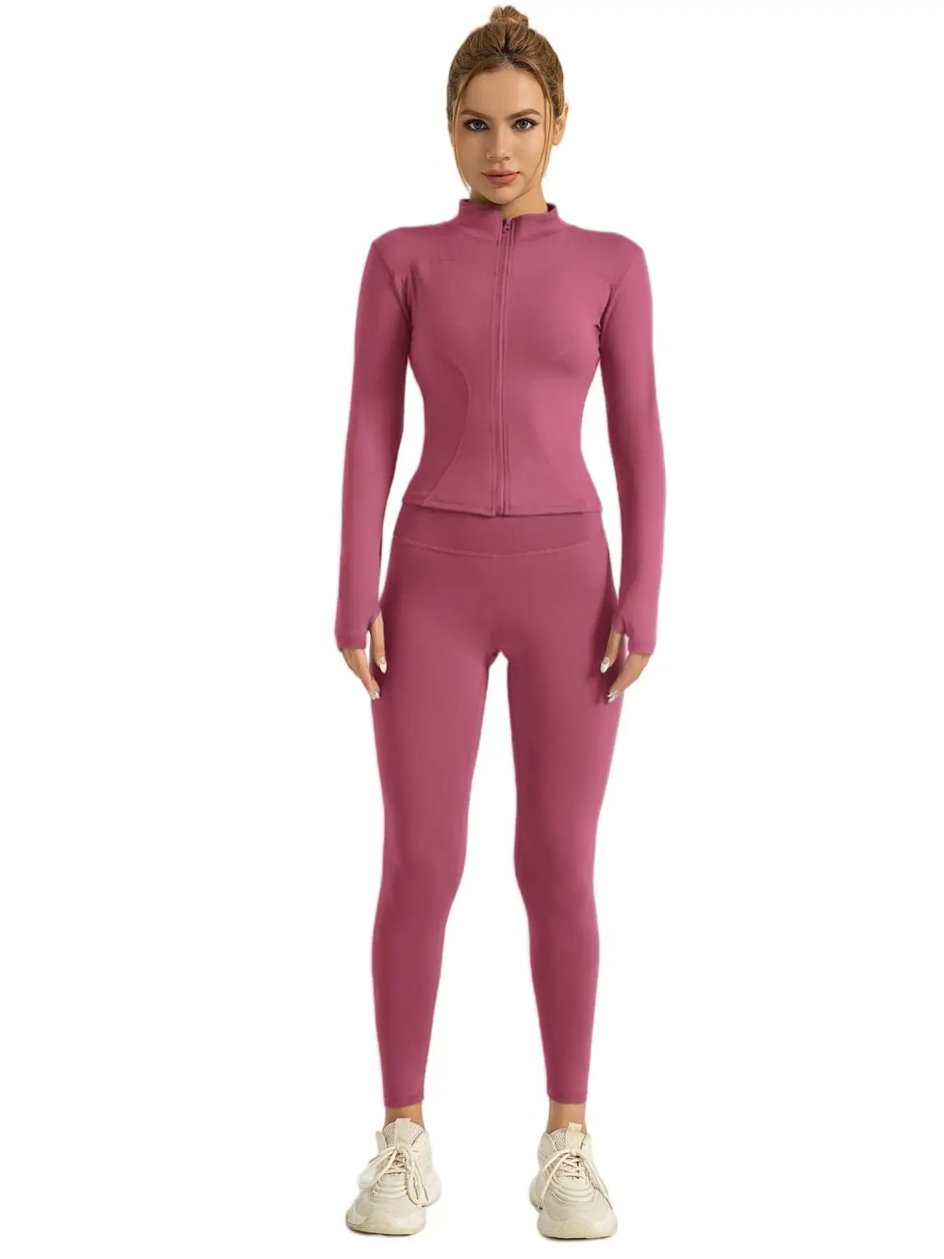 Women Tracksuit Zip Jacket Leggings Set