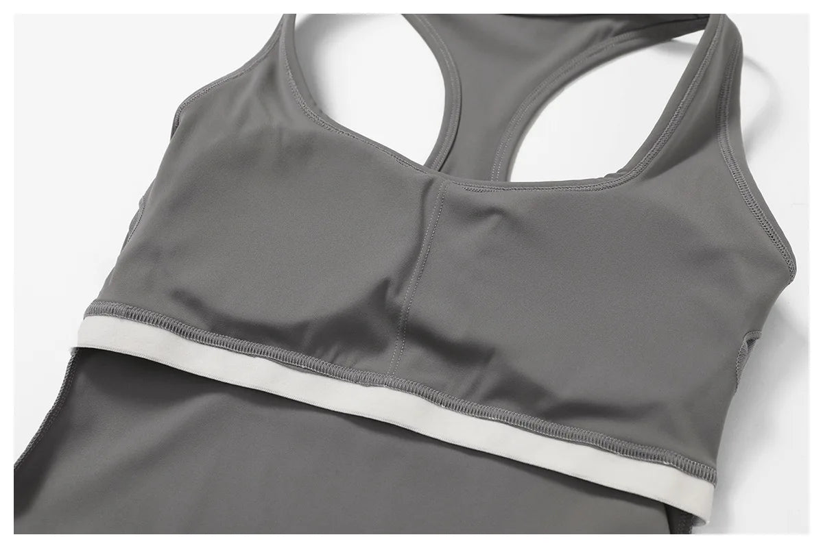 Women Yoga Set Leggings Skirt