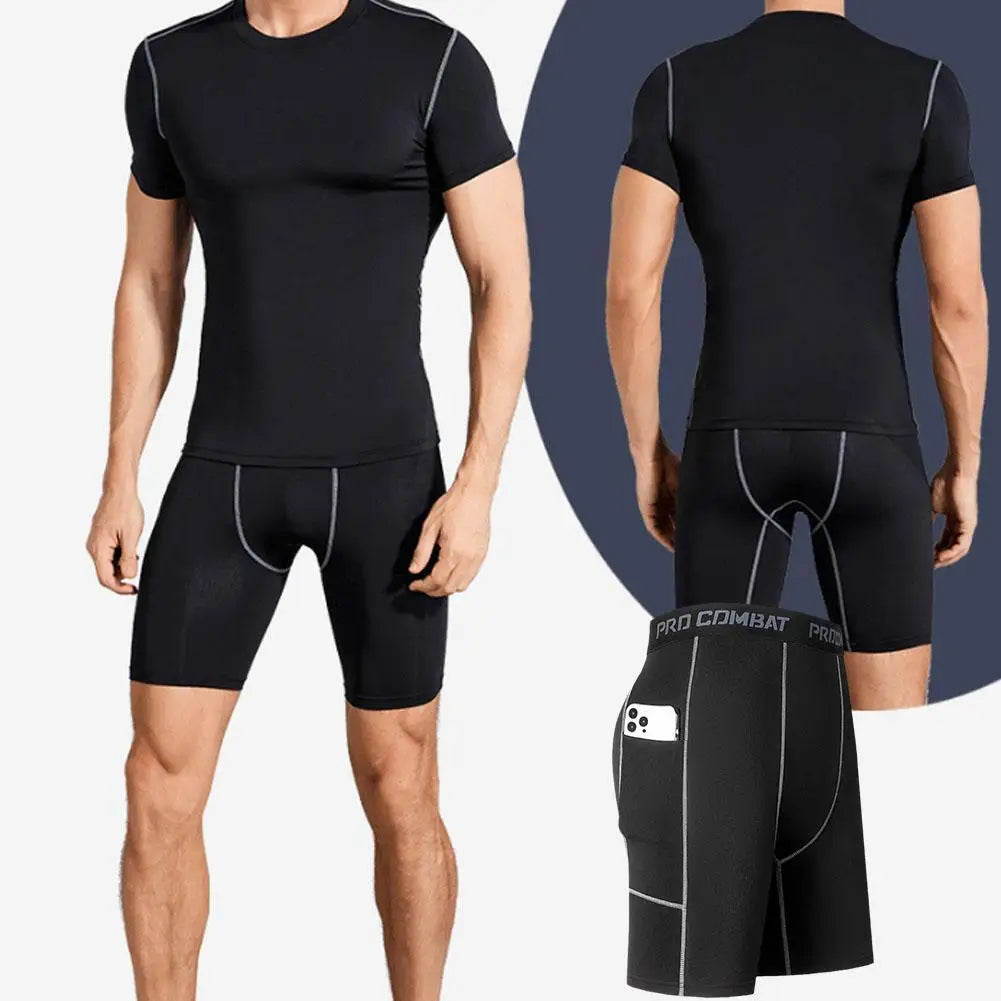 Men Compression Shorts Gym Training