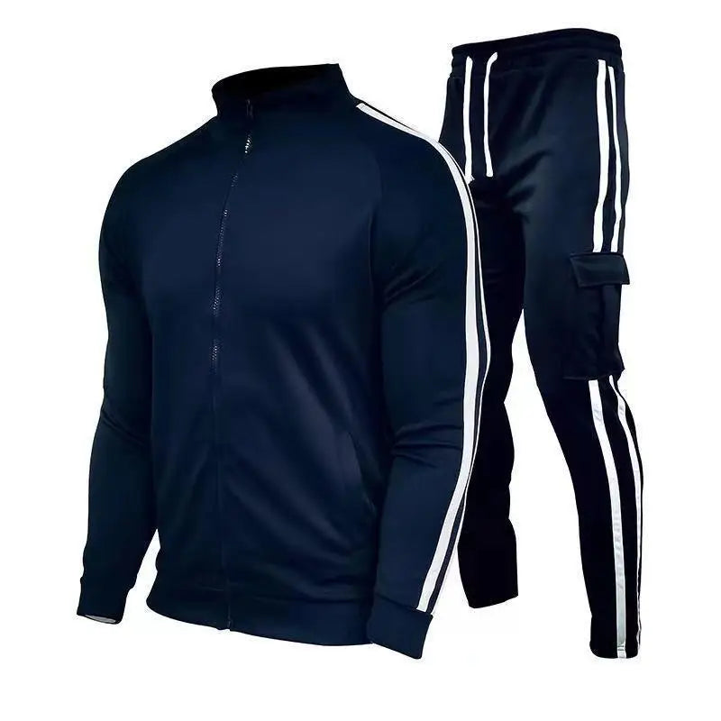 Men Workout Set Zipper Sweatshirt