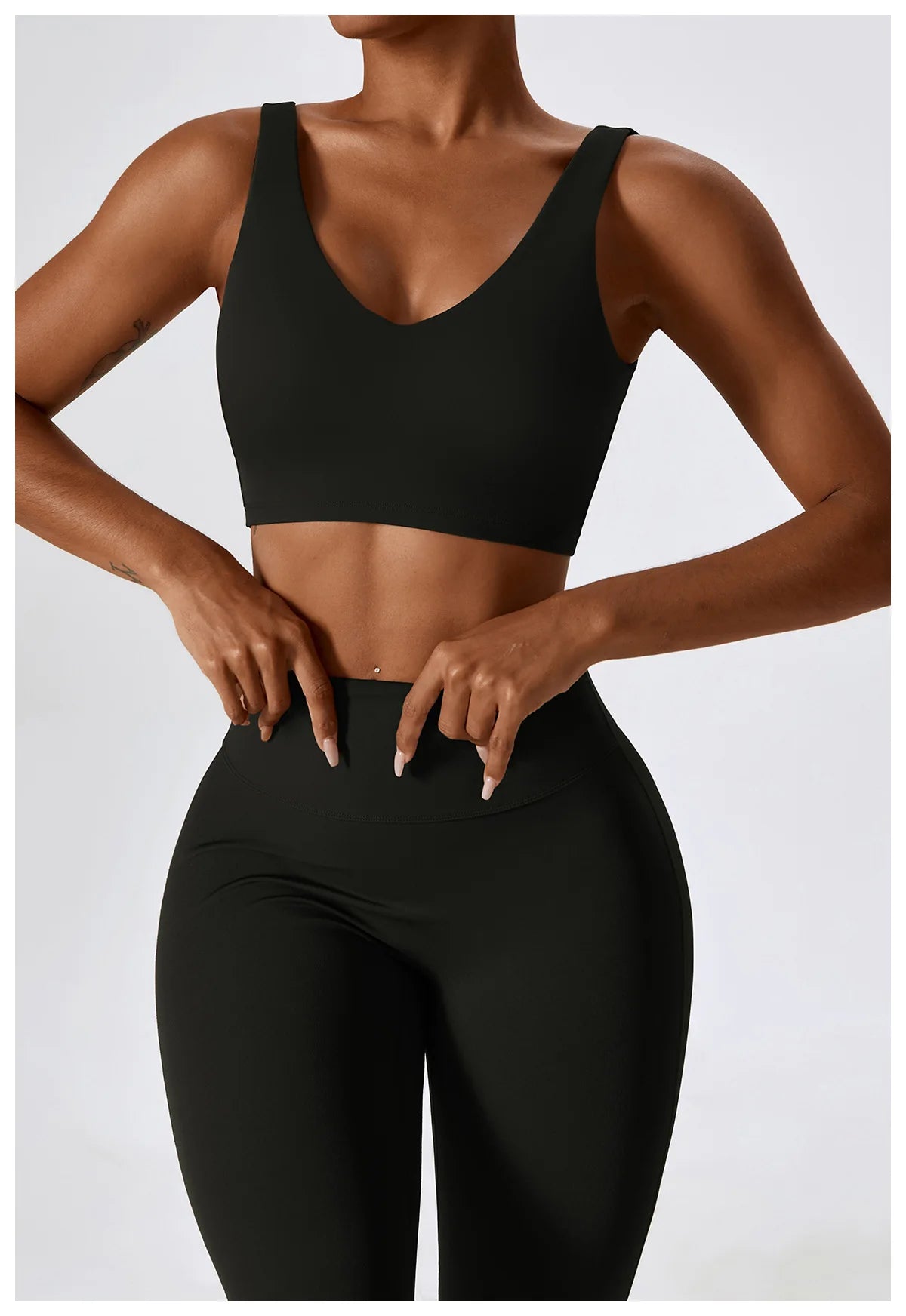 Women Tracksuit Yoga Set Crop Leggings