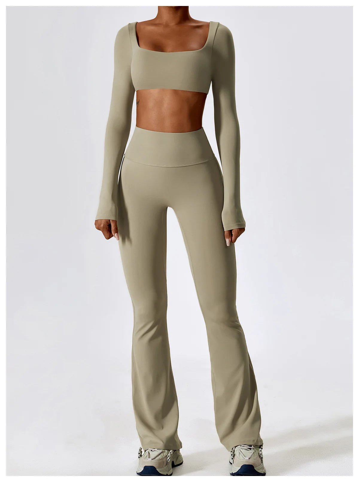 Women Tracksuit Yoga Set Crop Leggings