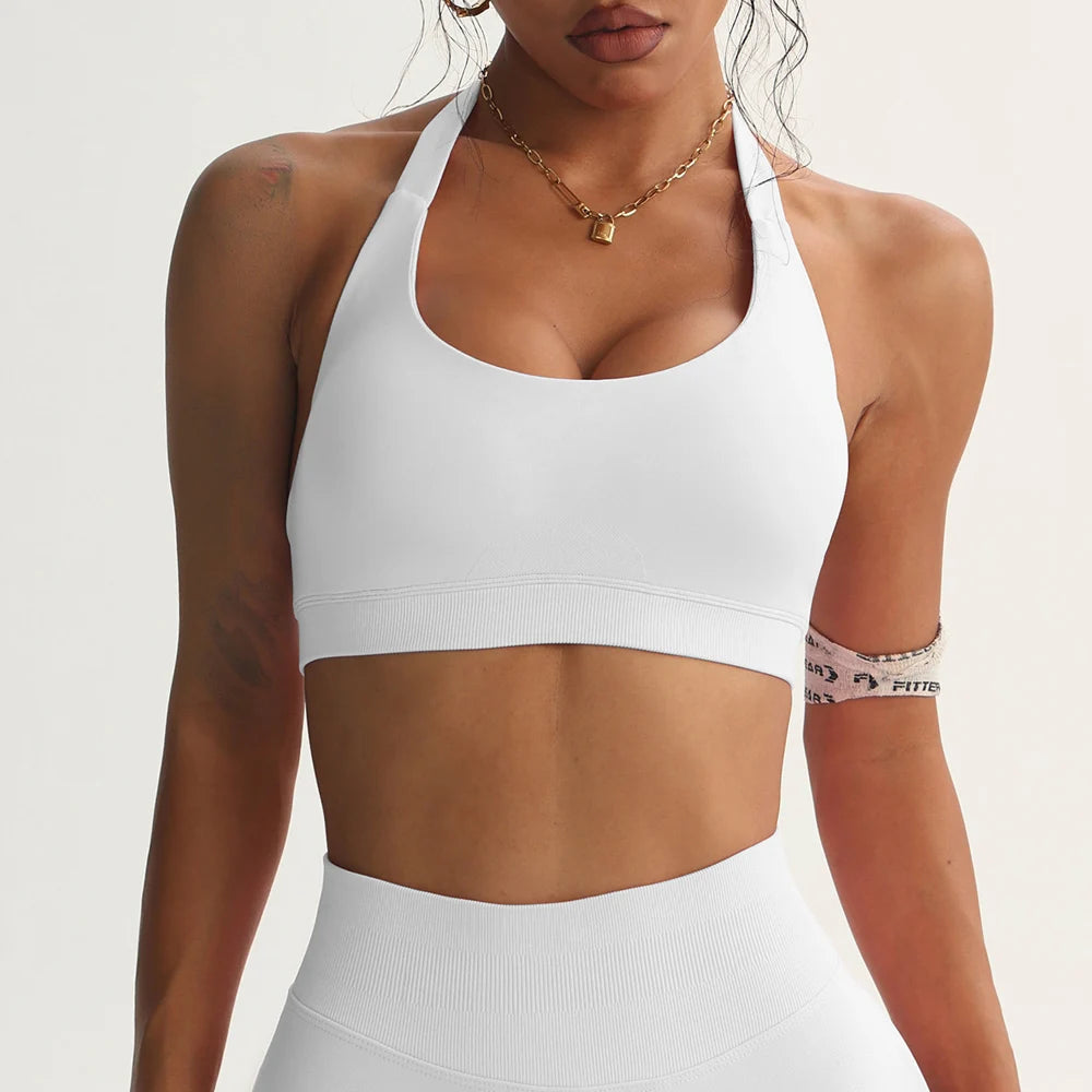 Women Sports Bra Halter Crop
