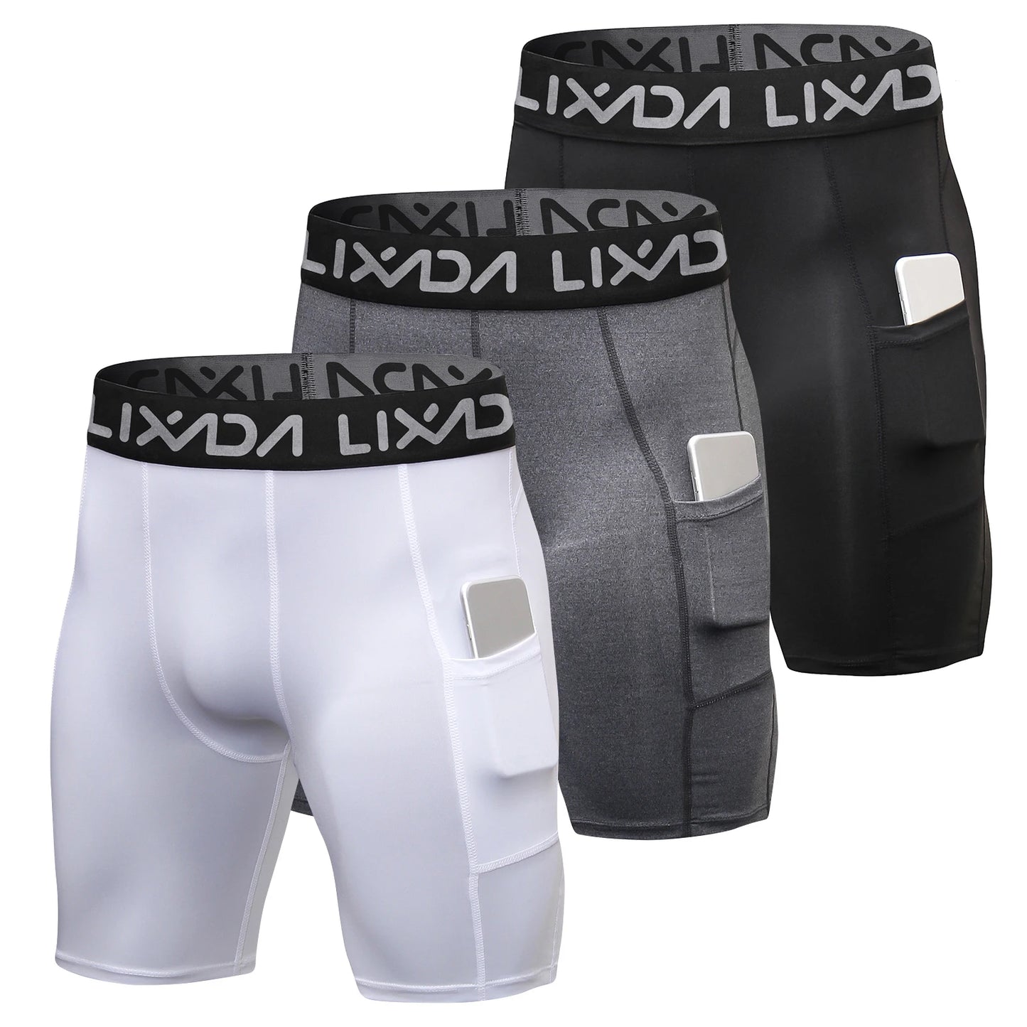 Men Sports Shorts Workout 3 Pack