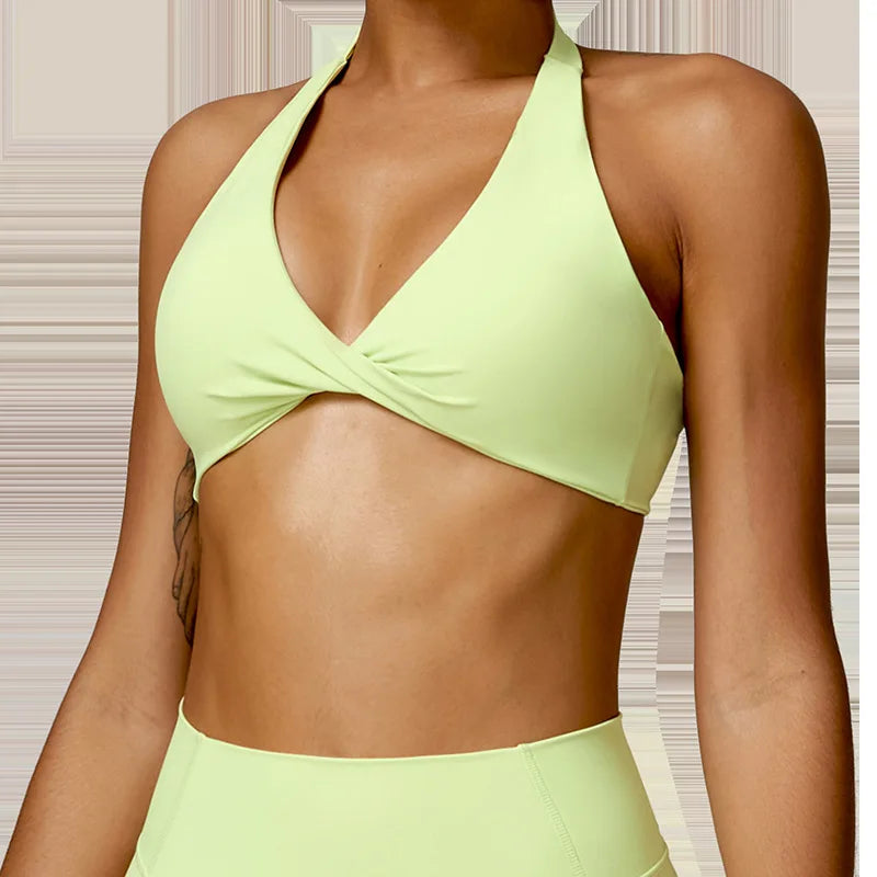 Women Sports Bra Halter Push Up