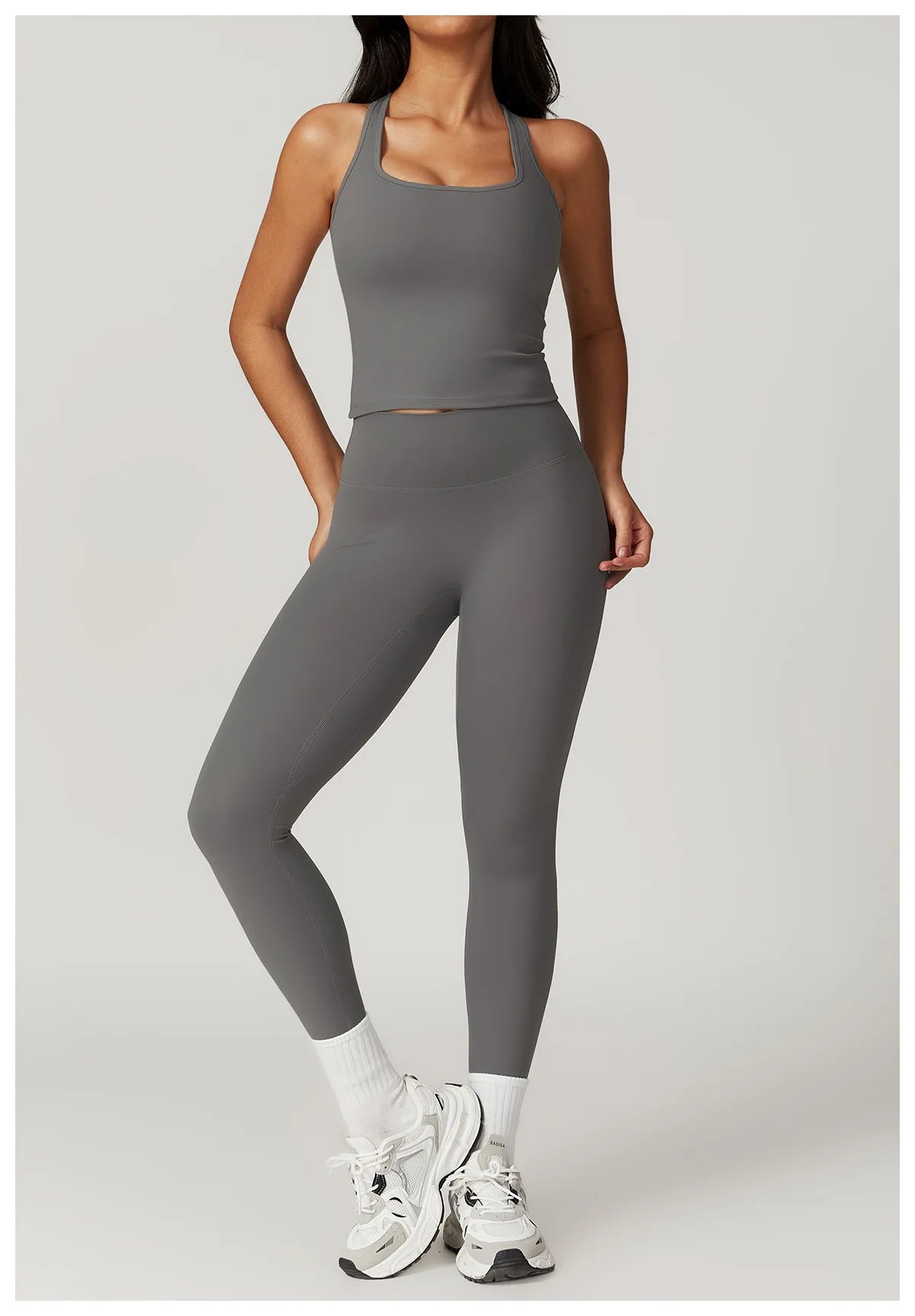 Women Yoga Set Leggings Skirt