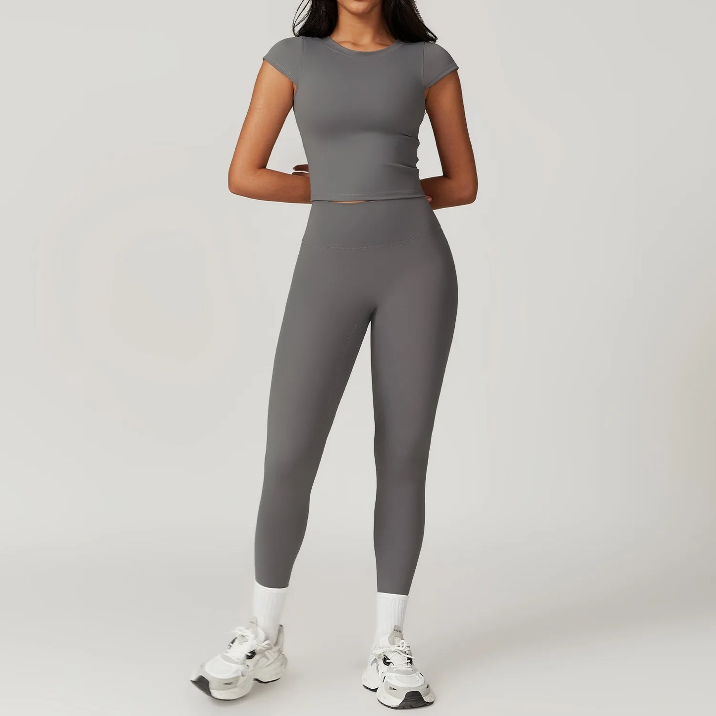 Women Yoga Set Leggings Skirt