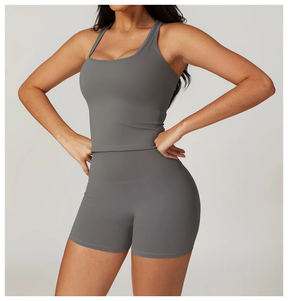 Women Yoga Set Leggings Skirt