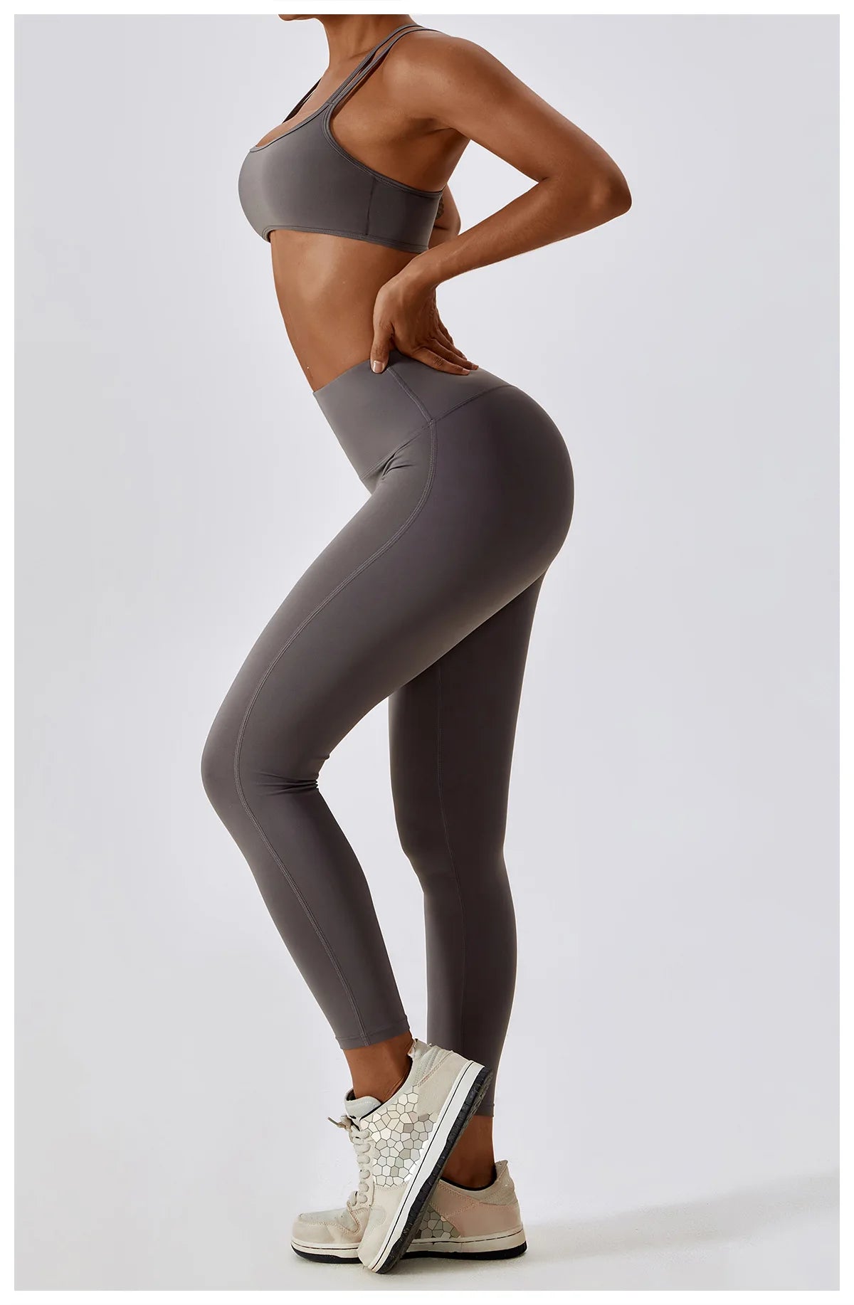 Women Yoga Set Nude Bra Leggings