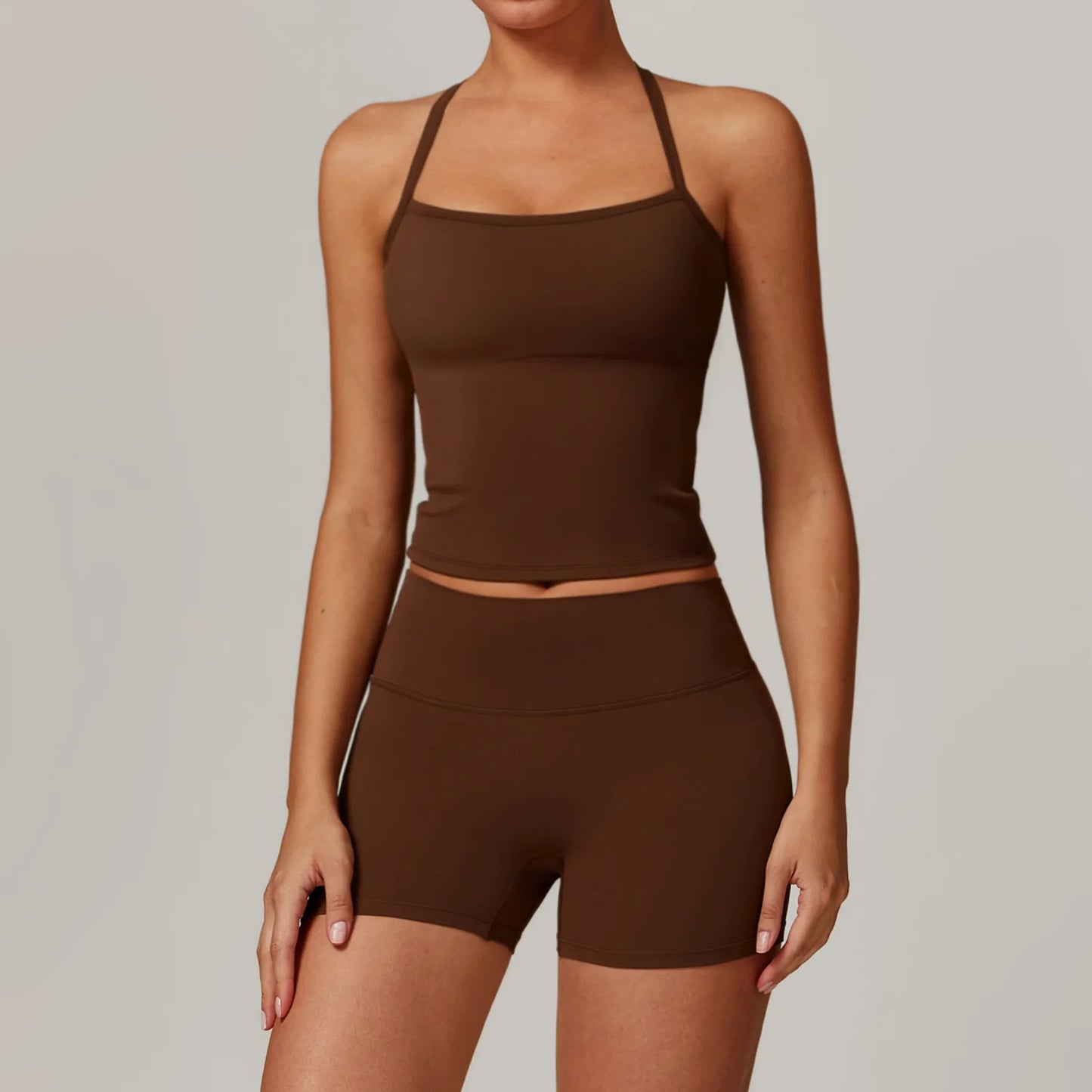Women Yoga Set Crop Leggings
