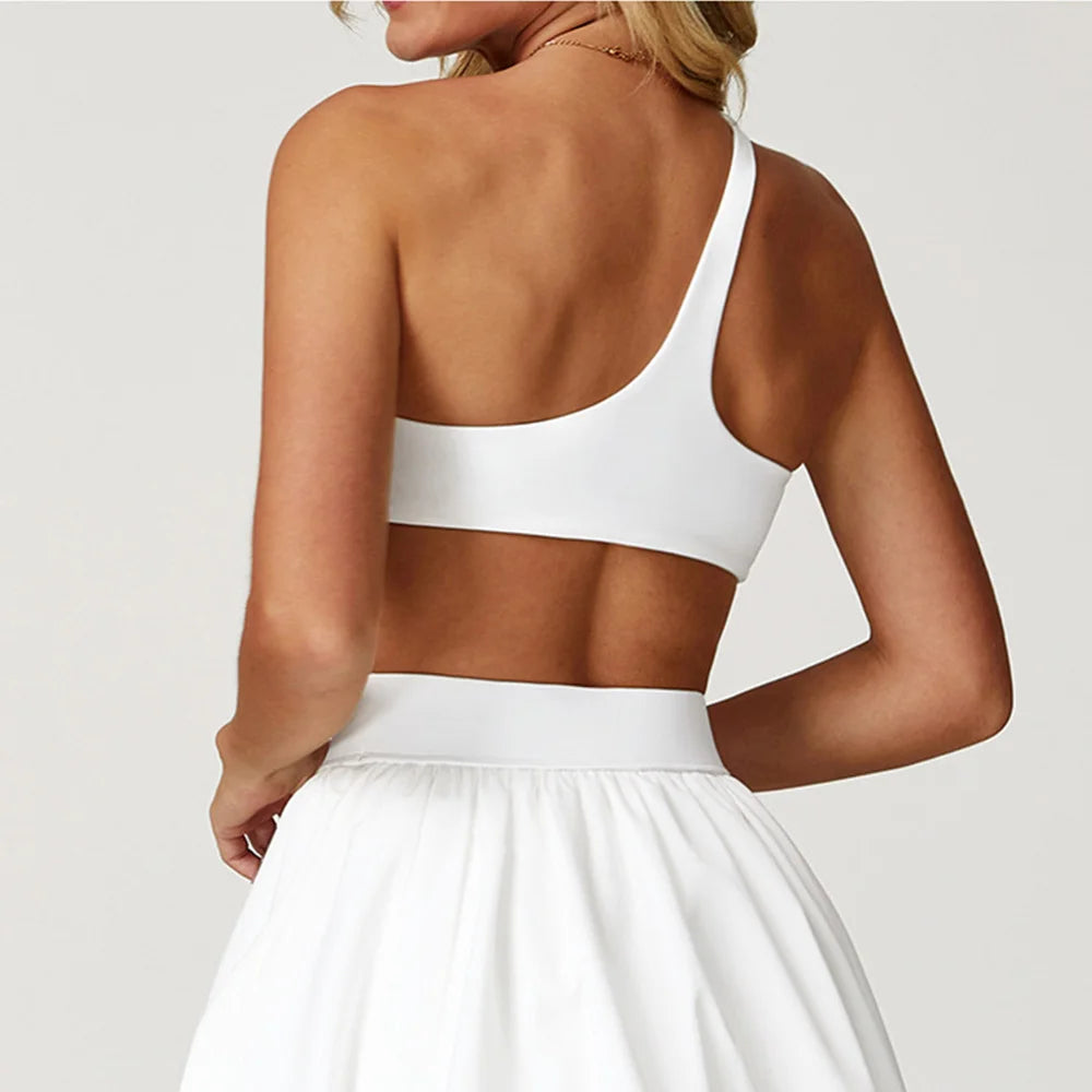 Women Sports Bra One Shoulder Vest