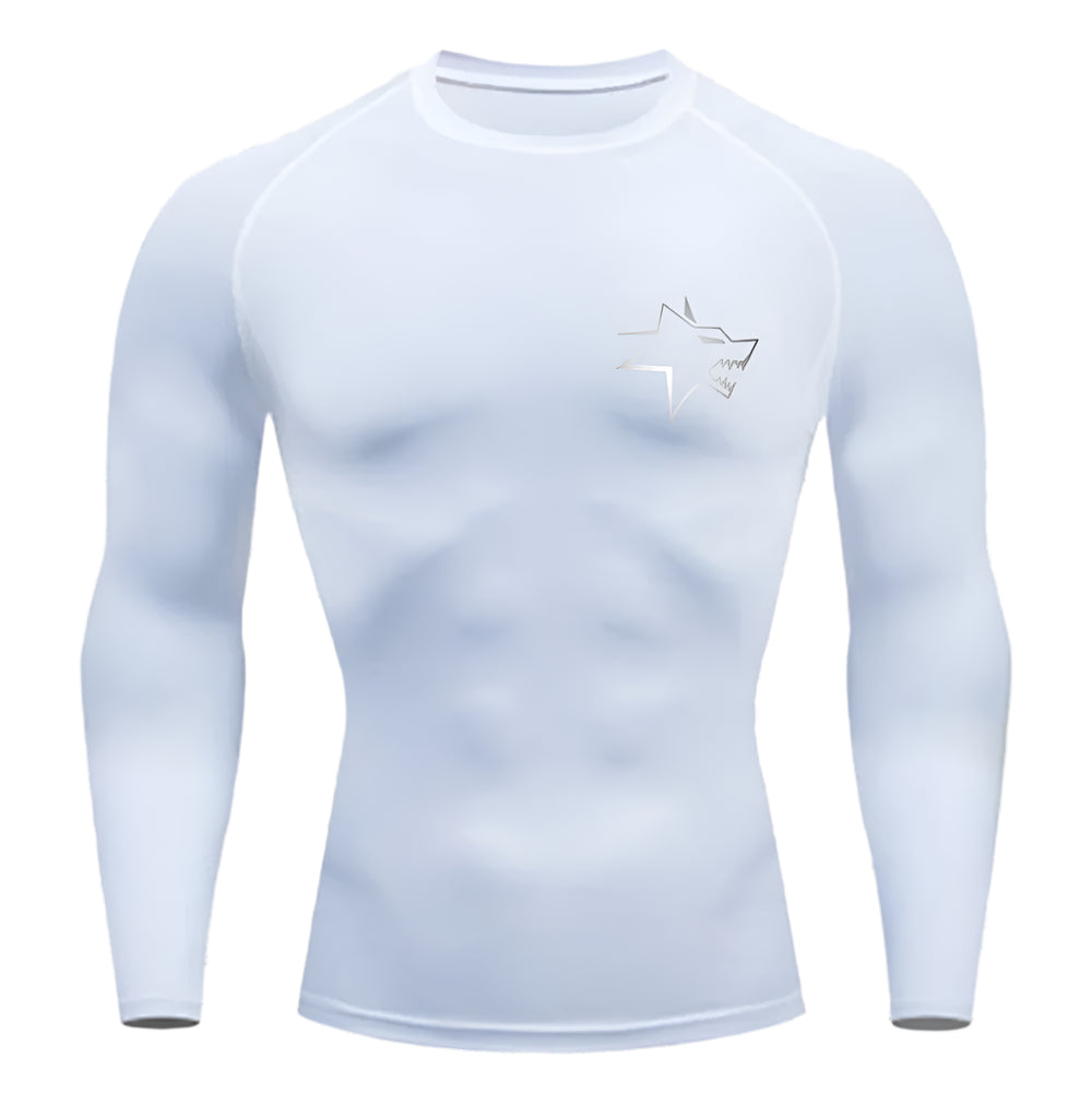 Men Training Shirt Compression Tights Set