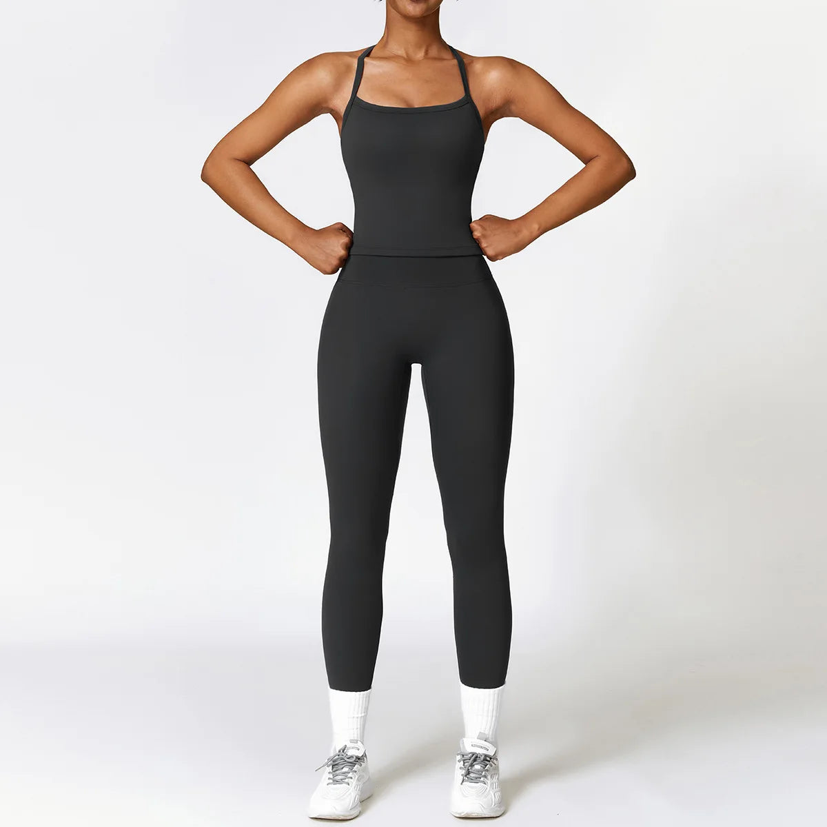 Women Yoga Set Crop Leggings
