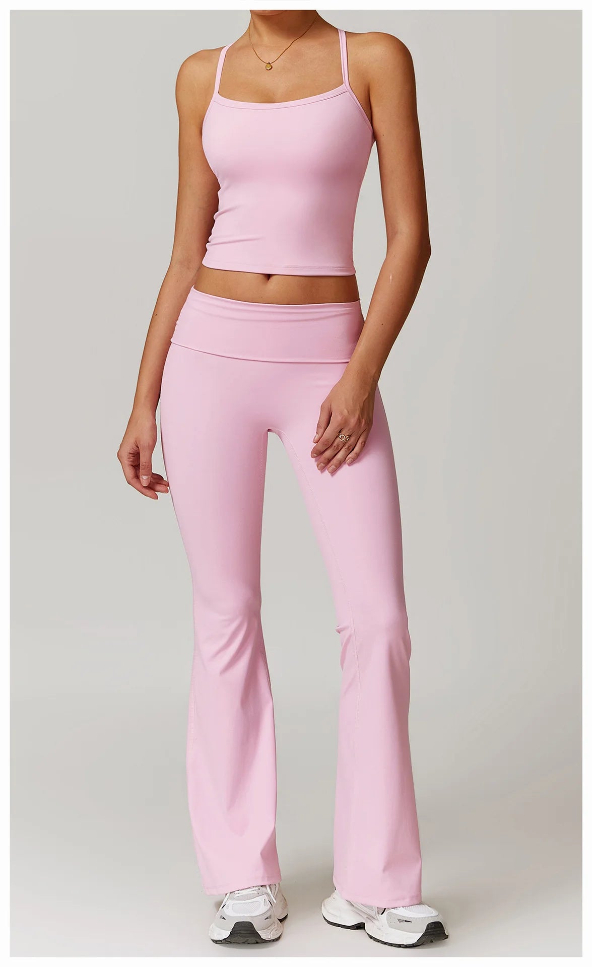 Women Yoga Set Crop Leggings