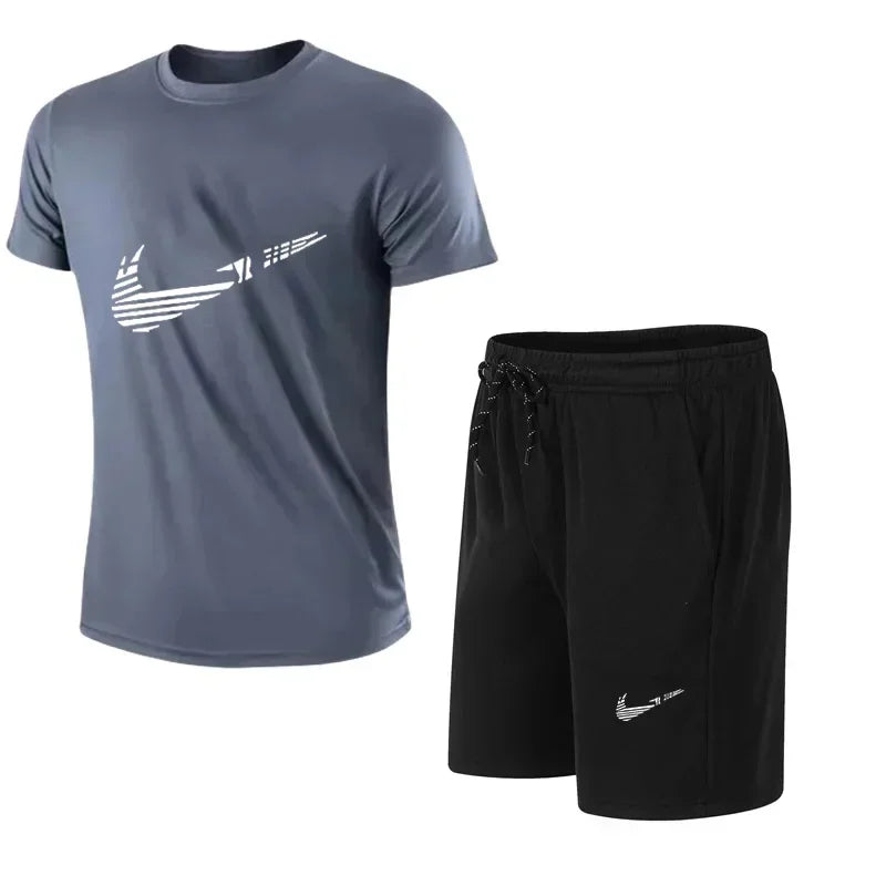 Men Tracksuit Shirt Shorts Summer