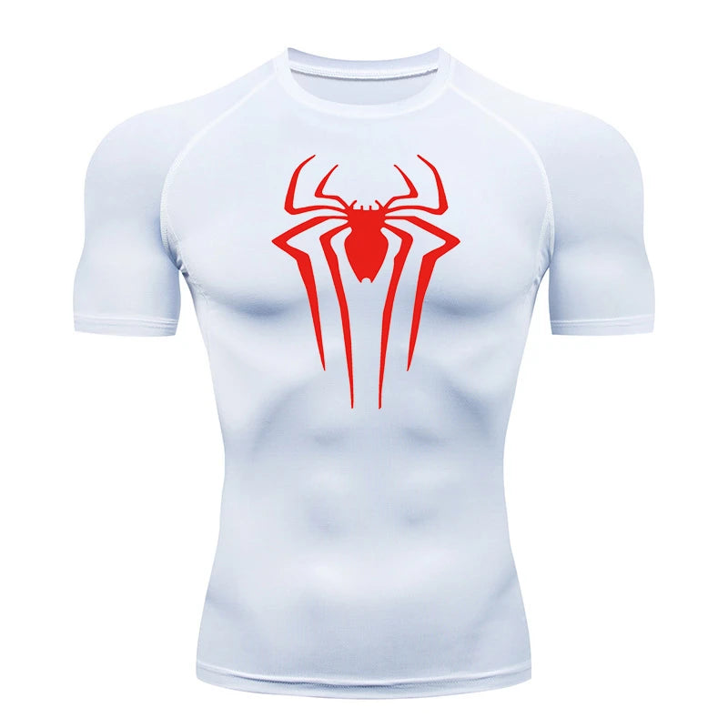 Men Rash Guard Shirt Short Sleeve