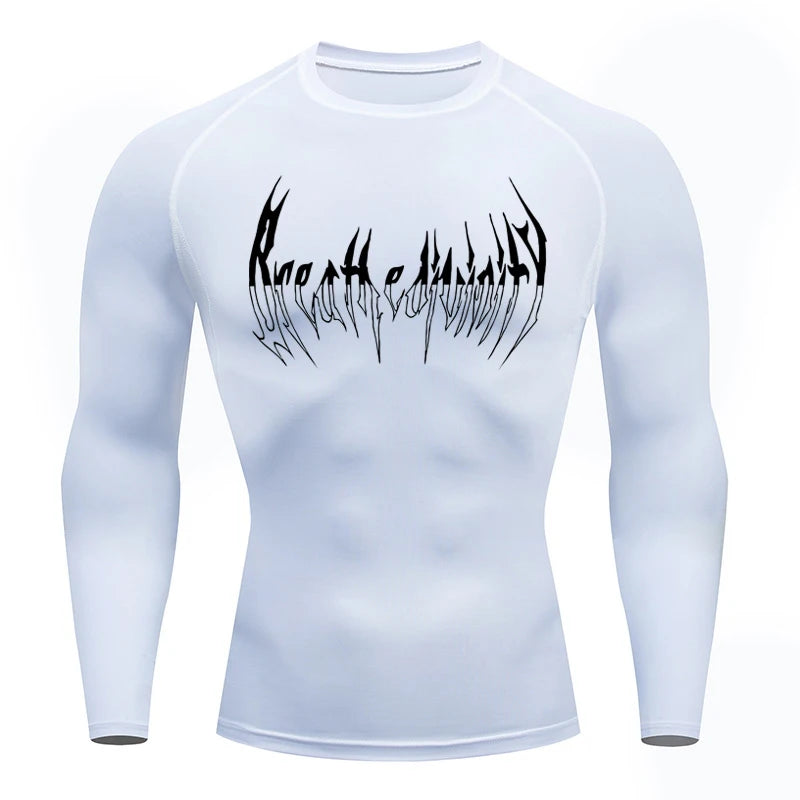 Men Compression Shirt Black Long Sleeve