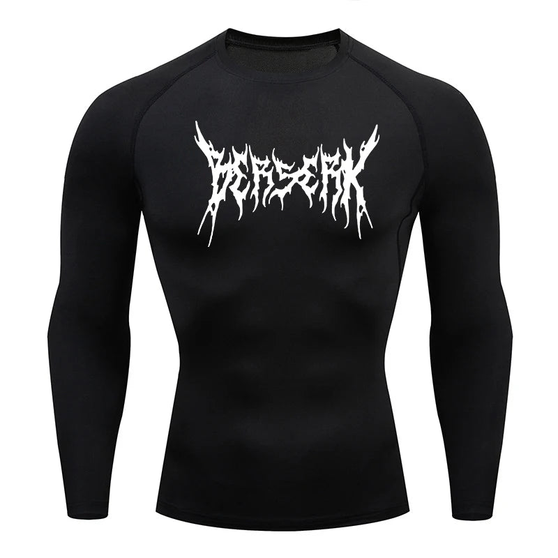 Men Rash Guard Shirt Compression