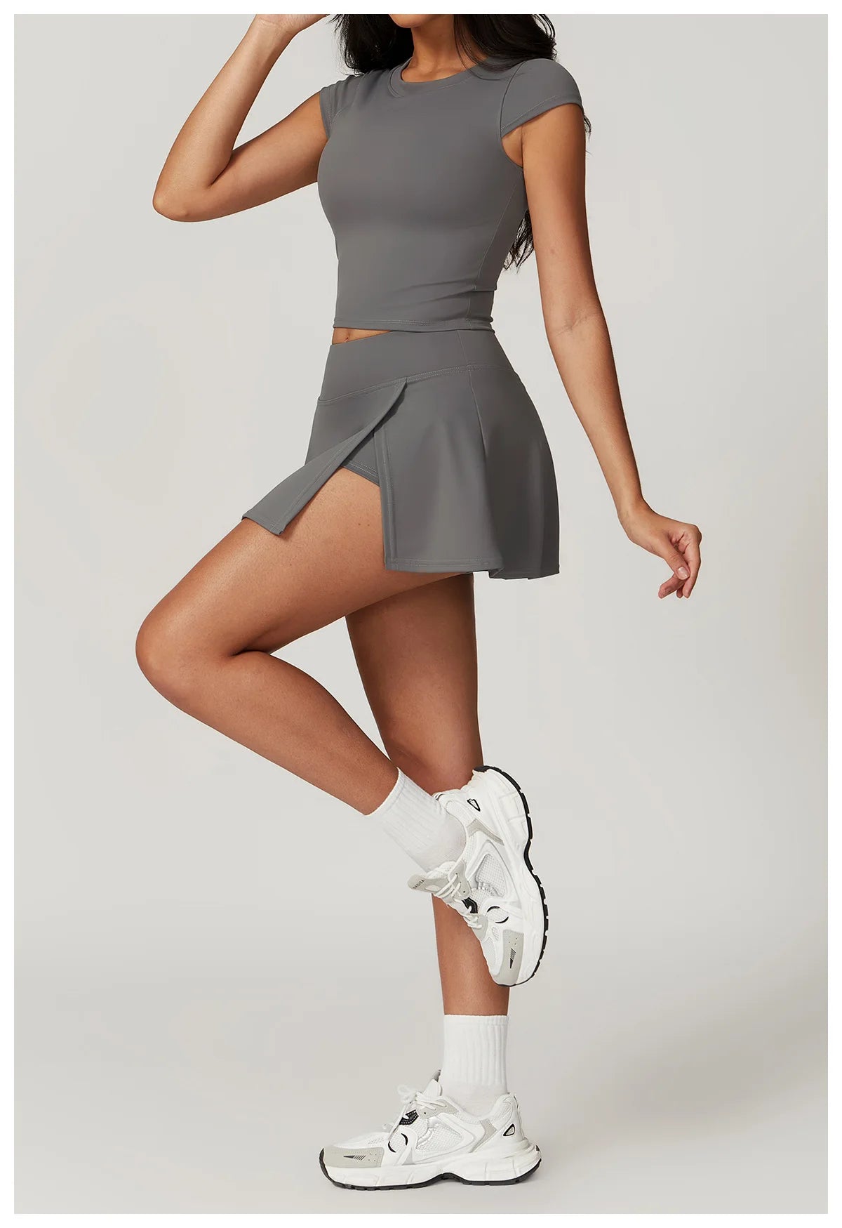 Women Yoga Set Leggings Skirt