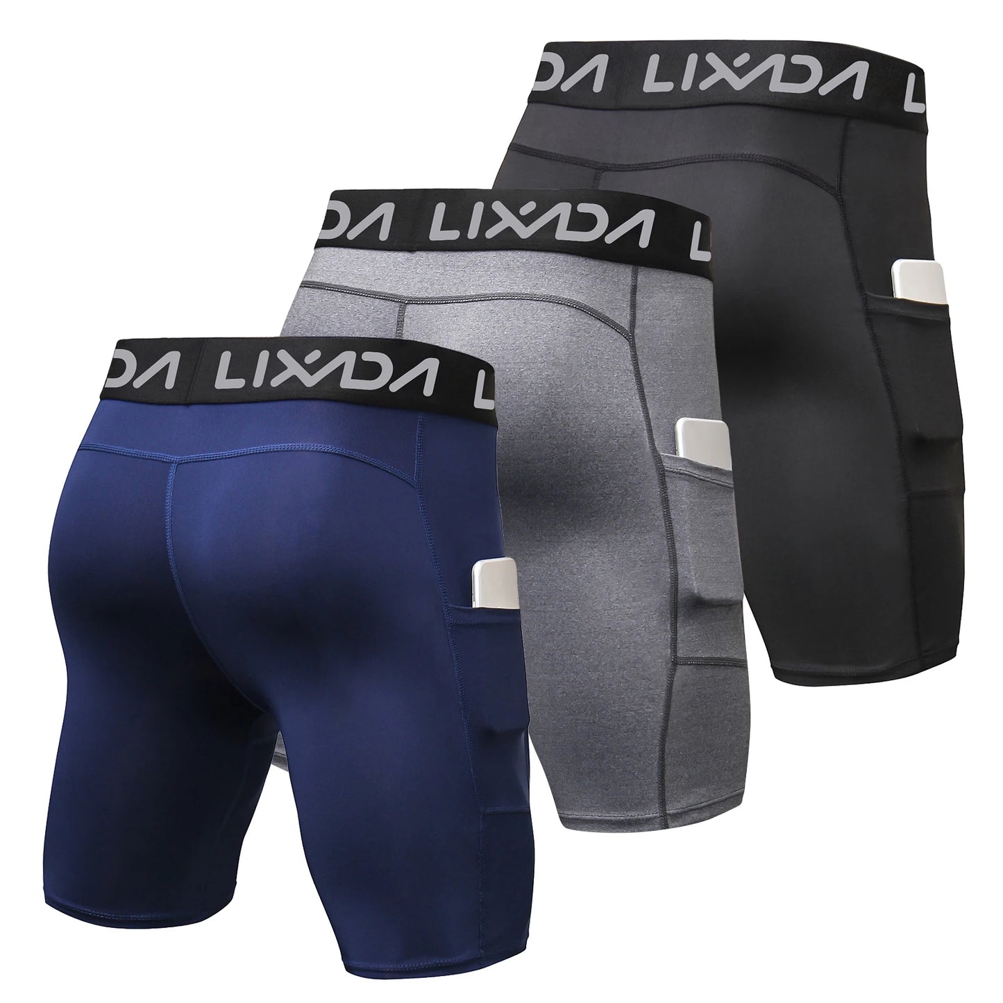 Men Sports Shorts Workout 3 Pack