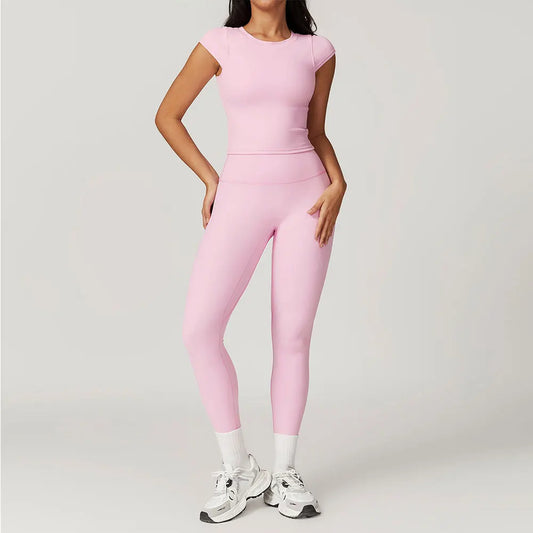 Women Yoga Set Leggings Skirt