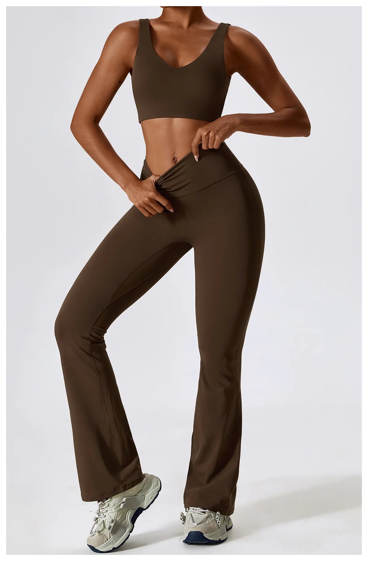 Women Tracksuit Yoga Set Crop Leggings