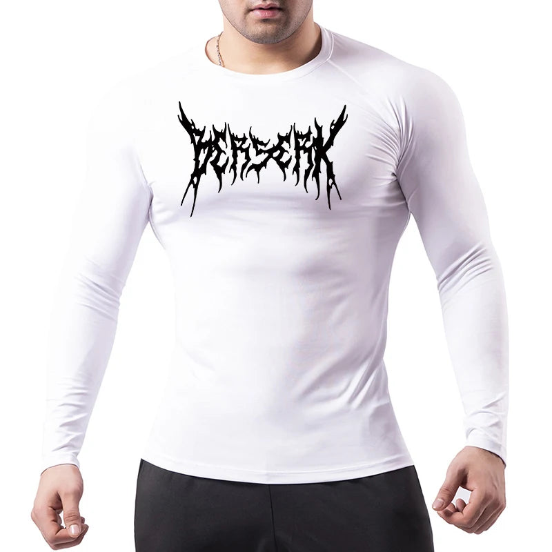 Men Rash Guard Shirt Compression