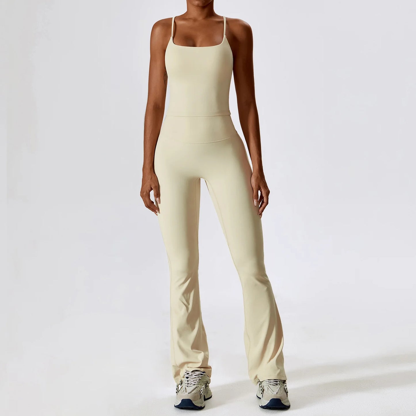 Women Tracksuit Yoga Set Crop Leggings