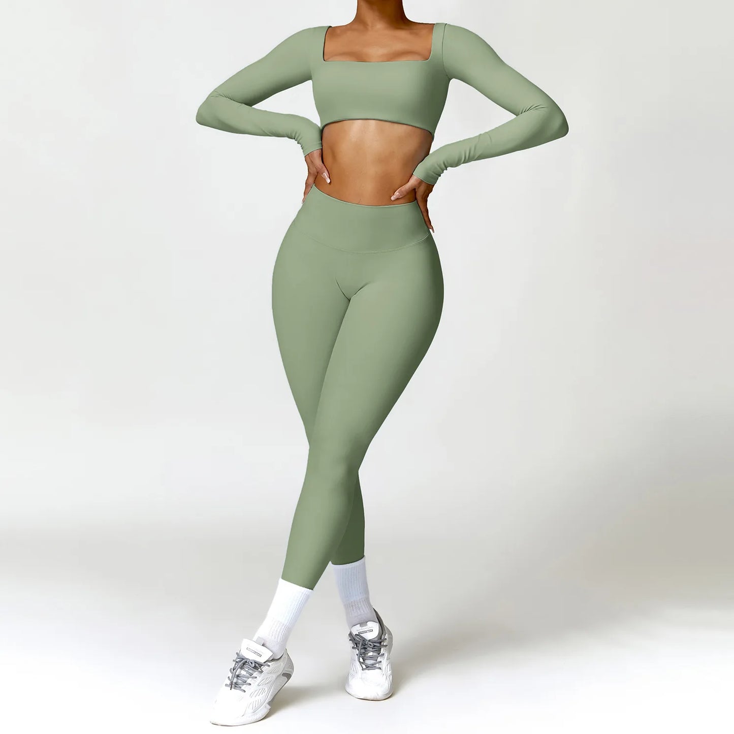 Women Yoga Tracksuit Set Long Sleeve