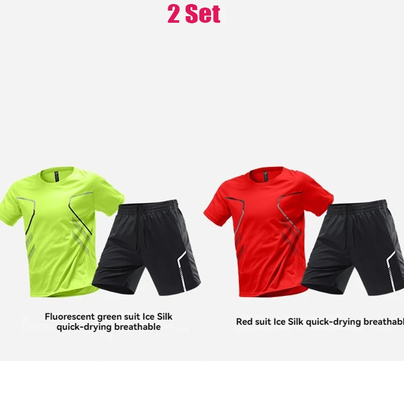 Men Sports Set Oversized Running