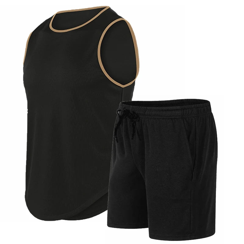Men Sports Vest Shorts Set