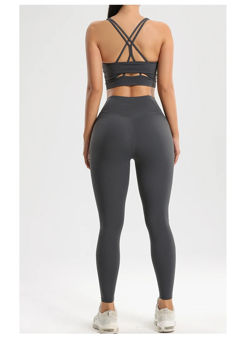 Women Yoga Set Bra Pants