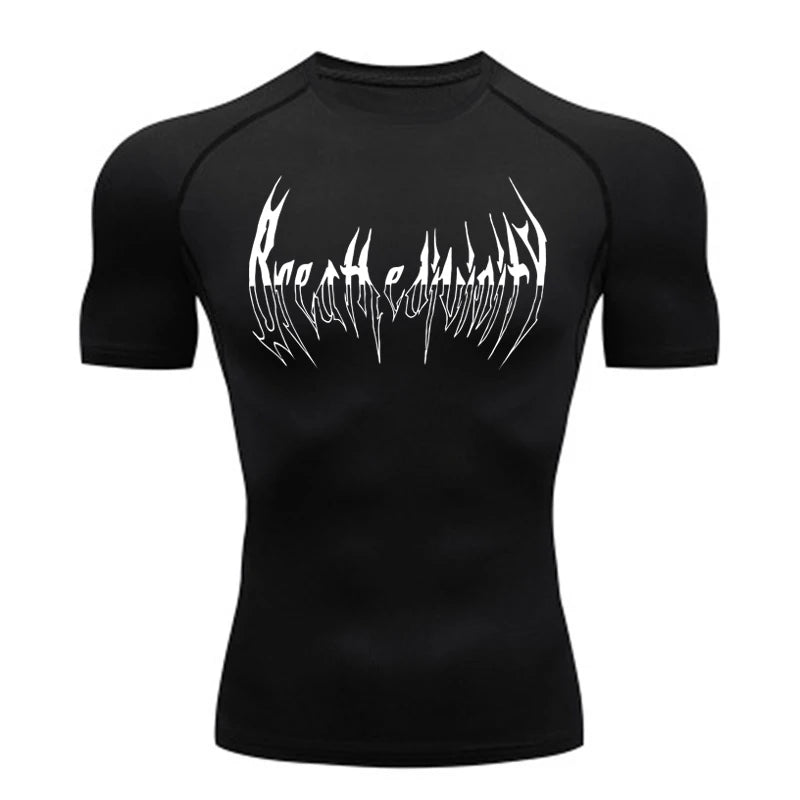Men Compression Shirt Black Long Sleeve