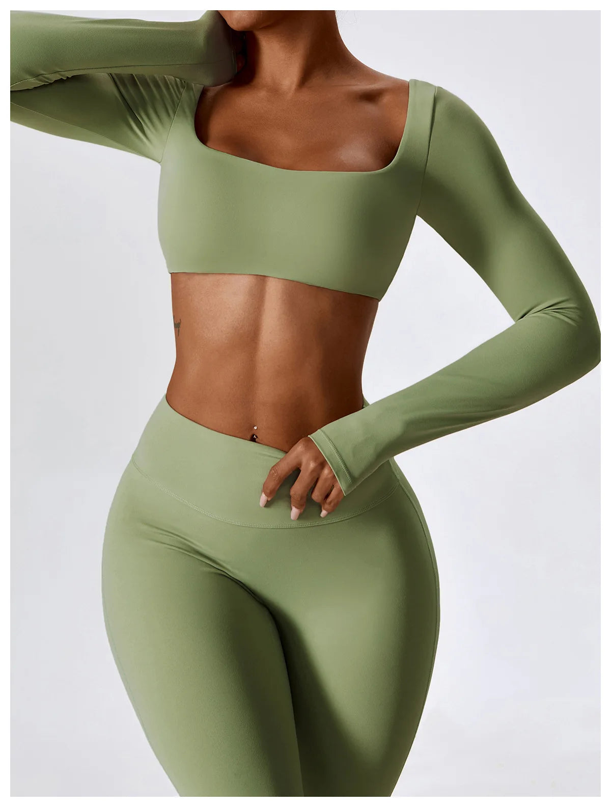 Women Tracksuit Yoga Set Crop Leggings