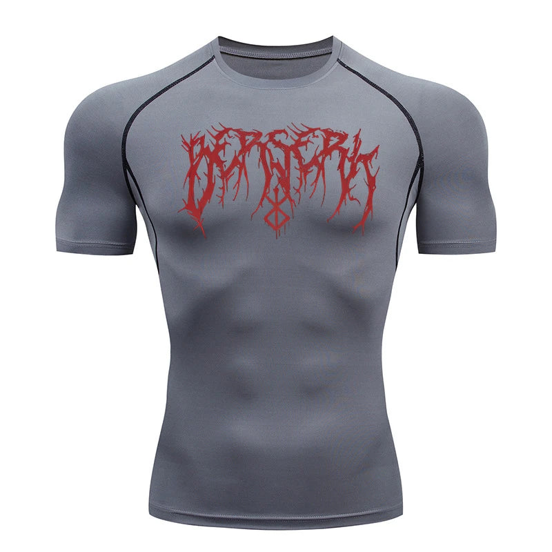 Men Rash Guard Shirt Compression
