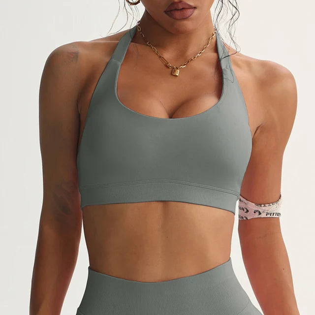 Women Sports Bra Halter Crop