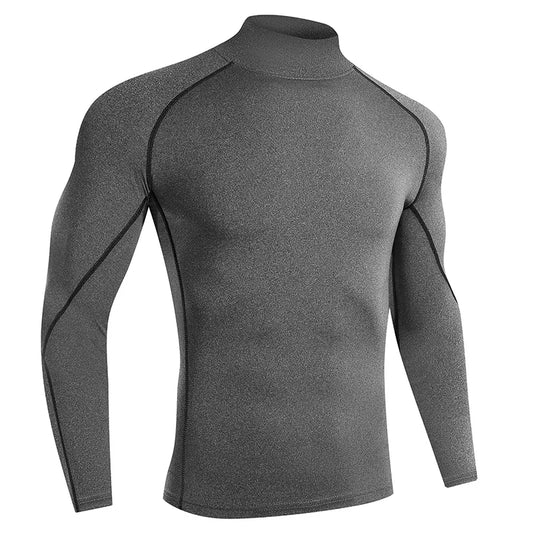 Men Running Compression Shirt Long Sleeve